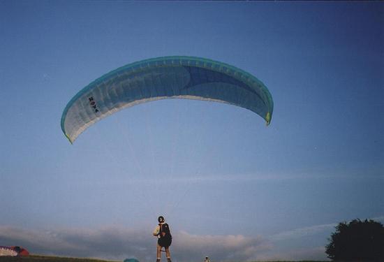 Russell Patrick test flying a Nova at Westbury